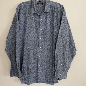 Christian Dior Monsieur Mens Cotton Button Down Top, Size Large